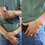 24K Plated Bracelet for Men Women Couples Hand Chain Fine Jewelry