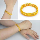 24K Plated Bracelet for Men Women Couples Hand Chain Fine Jewelry