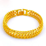 24K Plated Bracelet for Men Women Couples Hand Chain Fine Jewelry