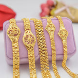 24K Pure Dial Watch Bracelet for Women Bride Wedding Engagement Bangle