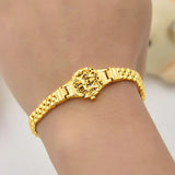 24K Pure Dial Watch Bracelet for Women Bride Wedding Engagement Bangle