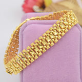 24K Pure Dial Watch Bracelet for Women Bride Wedding Engagement Bangle