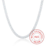 925 Sterling Silver 10mm Sideway Necklace Chain 24in
