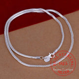925 Silver 3mm Snake Chain Necklace, 16-24in, Men Women, Christmas Gift