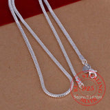 925 Silver 3mm Snake Chain Necklace, 16-24in, Men Women, Christmas Gift