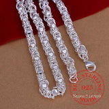 925 Sterling Silver Tap Clasp Chains Necklace