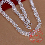 925 Sterling Silver Tap Clasp Chains Necklace