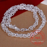 925 Sterling Silver Tap Clasp Chains Necklace