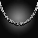 925 Sterling Silver Tap Clasp Chains Necklace