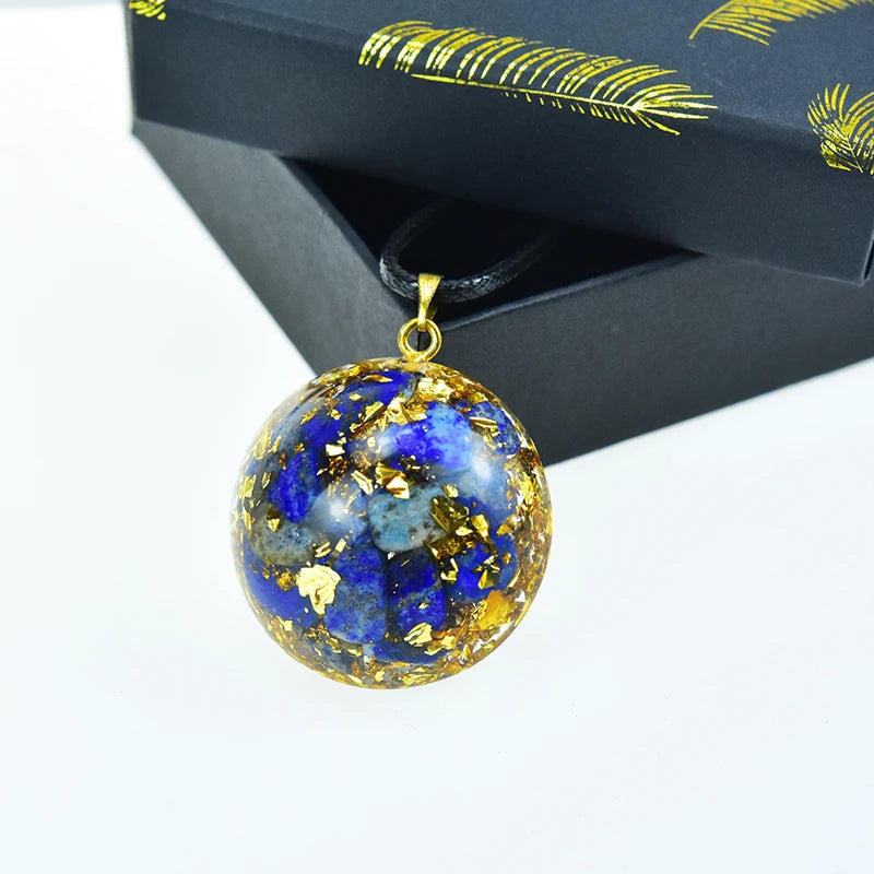 Orgone Pendant Lazurite Crystal Healing Resin Pendant