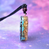 7 Chakra Stone Star of David Necklace Orgonite Reiki Healing