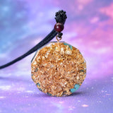 7 Chakra Stone Star of David Necklace Orgonite Reiki Healing
