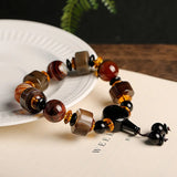Natural Agate Men Bracelet - Tibetan Buddhism Indian Jewelry