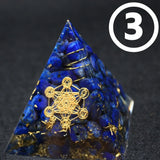 Orgonite Pyramid Sahasrara Chakra Jeremiel Crystal Lucky Pyramid
