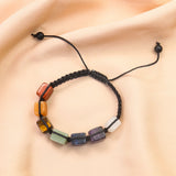 Orgonite 7 Chakras Quartz Drusy Bracelet Natural Amethyst Tourmaline Agate