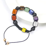 Orgonite 7 Chakras Quartz Drusy Bracelet Natural Amethyst Tourmaline Agate