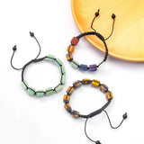 Orgonite 7 Chakras Quartz Drusy Bracelet Natural Amethyst Tourmaline Agate