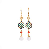 Oriental Lucky Knot Earrings for Women with Box