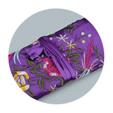 Oriental Silk Jewelry Roll Pouch Organizer Travel Case
