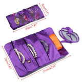 Oriental Silk Jewelry Roll Pouch Organizer Travel Case