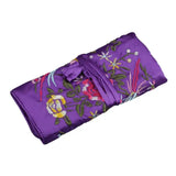 Oriental Silk Jewelry Roll Wrap Storage Case