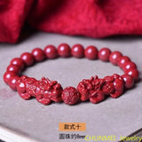 Oriental Women Cinnabar Bracelet Female Male Advanced Hand Carved