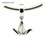 Origami Crane Silver Dangle Sterling Silver Jewelry for Beaded Chain Bracelets