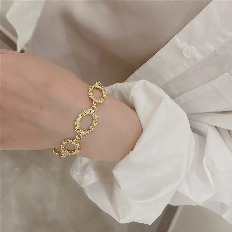 Vintage Geometric Charm Bracelet for Women Girls