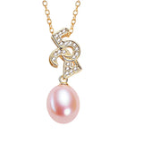 520 Copper Alloy Water Drop Pearl Necklace