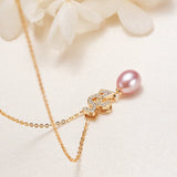 520 Copper Alloy Water Drop Pearl Necklace
