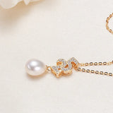 520 Copper Alloy Water Drop Pearl Necklace