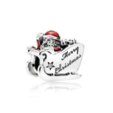 925 Silver Red Apple Christmas Beads