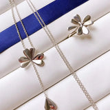 925 Sterling Silver Star Butterfly Clasp Necklace