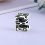 925 Silver A-Z Letter Alphabet Crown Bead Charm Bracelet DIY Jewelry