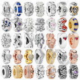 925 Sterling Silver Beaded Charm Spacer for Bracelet DIY Jewelry