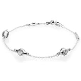 925 Silver Seed Love Silhouette Bracelet Lobster Clasp DIY Jewelry