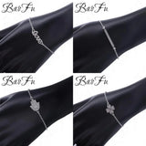 925 Silver Seed Love Silhouette Bracelet Lobster Clasp DIY Jewelry