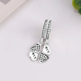 925 Sterling Silver Charm Bead Forever Pendant Charms 2pcs