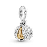 925 Sterling Silver Heart Charm Pendant Dangle