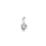 925 Silver Love Heart Charm Bead Pendant for Bracelets Necklaces