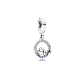 925 Sterling Silver Heart Charm Pendant for Bracelets Necklaces
