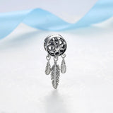 925 Silver Charm Beads Dream Catcher Dangle Charms Bracelet DIY Jewelry