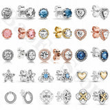 925 Silver Love Signature Crown Ear Studs for Women's Party
