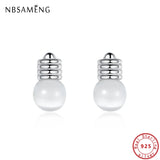 925 Silver Opal Bulb Studs Earrings For Women Gift