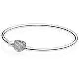 925 Silver Pan Bracelet with Heart Logo Edition