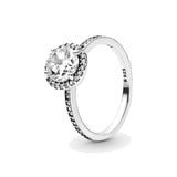 925 Sterling Silver pan Ring Lettering LOGO Clover Petal Bow Ring Female