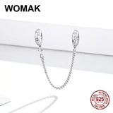 925 Sterling Silver Safety Chain Charm Beads for Bracelet DIY Jewelry Making
