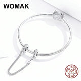 925 Sterling Silver Safety Chain Charm Beads for Bracelet DIY Jewelry Making
