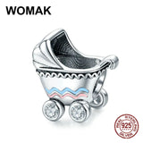 925 Silver Baby Carriage Charm for Bracelet DIY