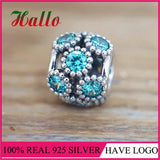 925 Silver Teal CZ Charms Beads for Bracelets & Necklaces